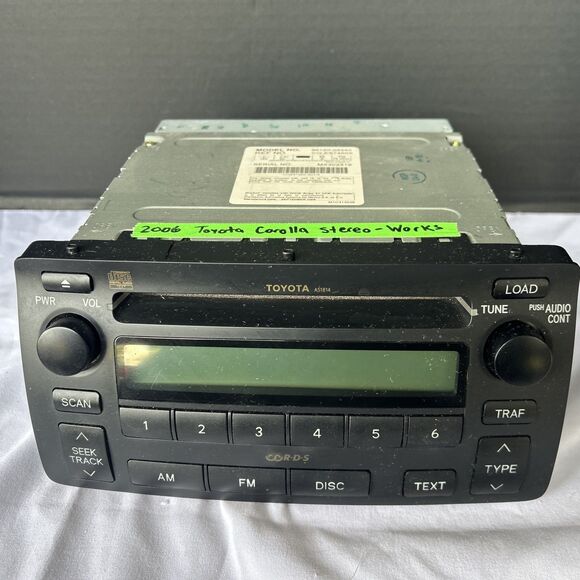 Toyota Corolla 03-08 Stock Stereo 6 Disc 86120-02440 Tested Works A51814 - Picture 5 of 5